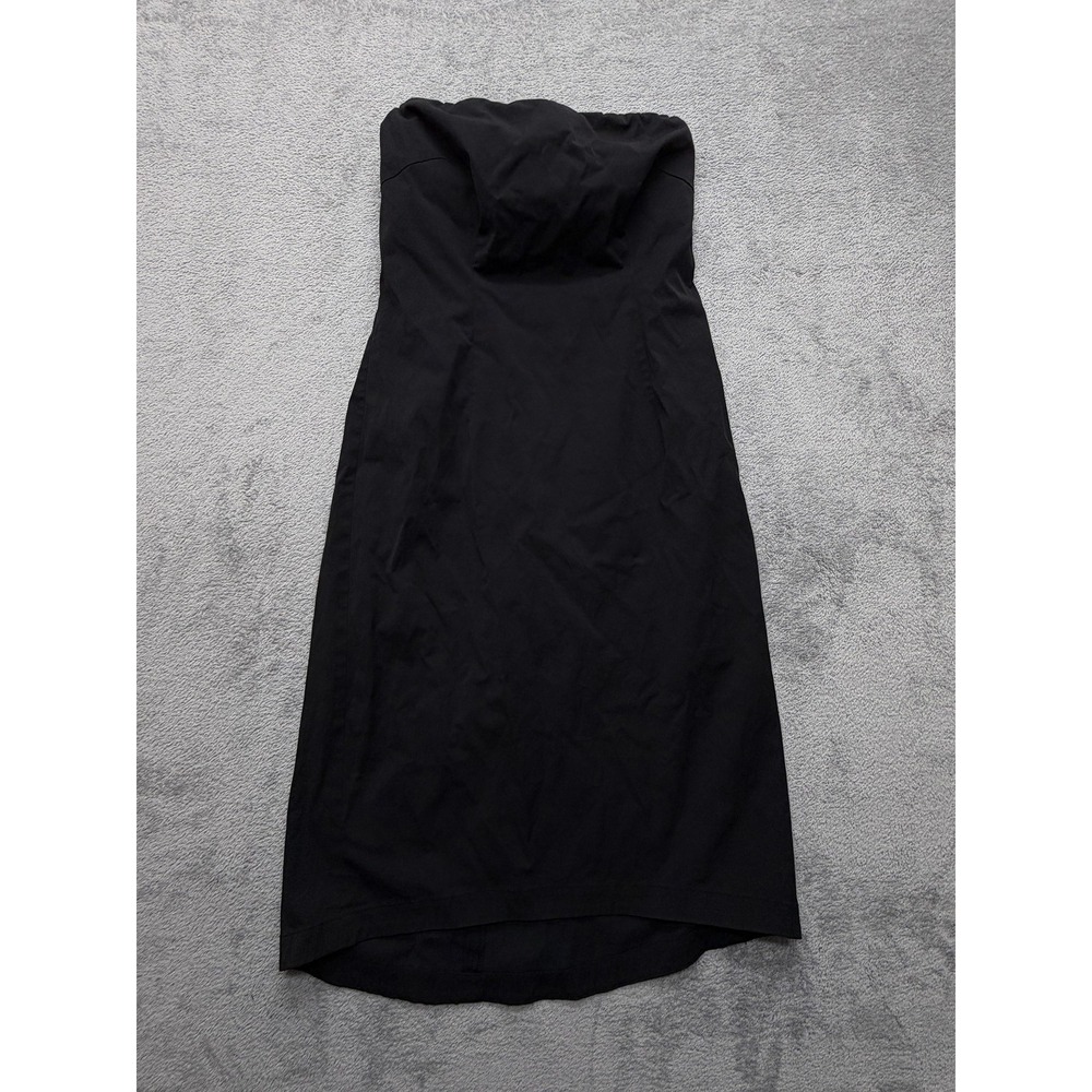 J Crew Dress Womens 6 Black Strapless Stretch‎ Side Zip Lined Sheath Cocktail